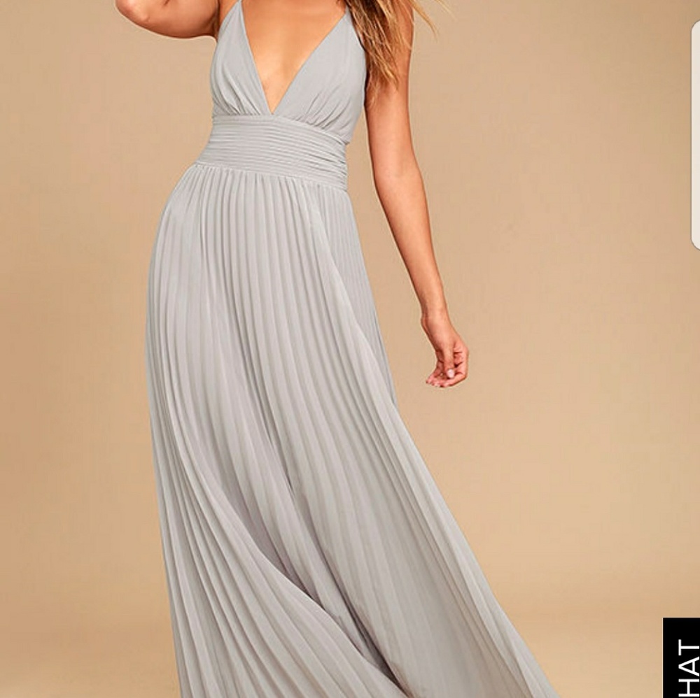 Lulus grey bridesmaid dress